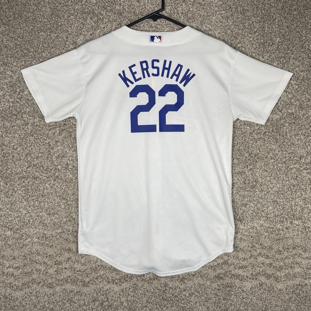 Majestic Dodgers Clayton Kershaw Jersey Youth XL 18/20 White Los Angeles MLB - Picture 2 of 7